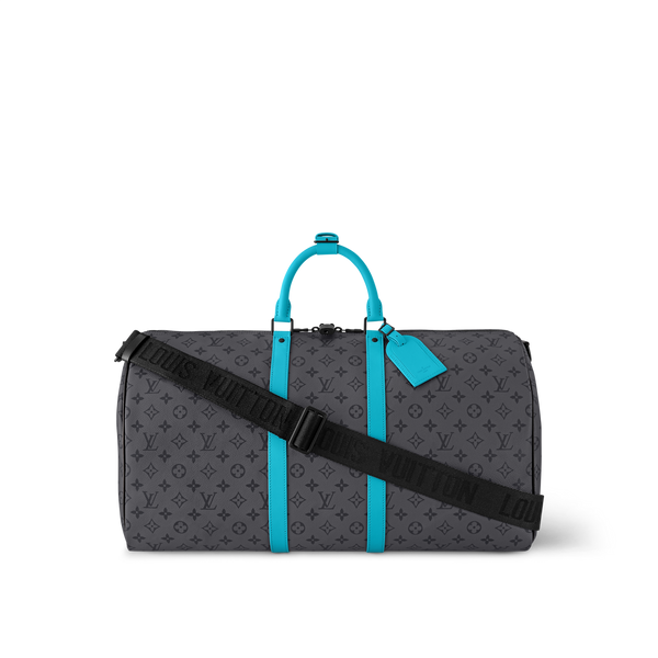 Bolsa de Viagem LV Keepall Bandoulière 55 Black and Blue